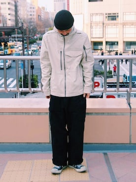 「スタッフセンバツ」｜「アイテム（ミリタリージャケット）」を使った、わたるさん（メンズ・173cm）の冬コーディネート