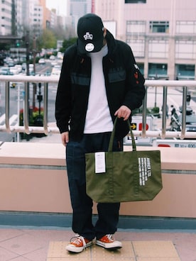 「スタッフセンバツ」｜「アイテム（ミリタリージャケット）」を使った、わたるさん（メンズ・173cm）の春コーディネート