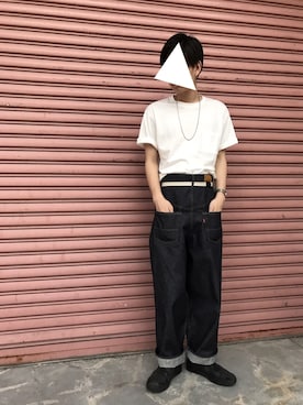 「strum addict（ストラムアディクト）のアイテム」を使った、ルー。さん（メンズ・178cm）の夏コーディネート