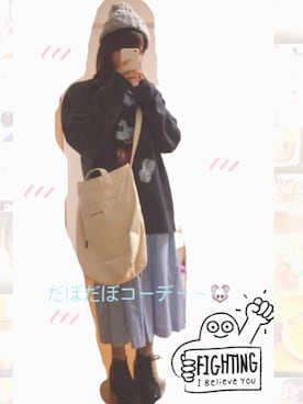 「だぼだぼ」｜「アイテム（ワンピース/ドレス）」を使った、mmmmさん（レディース・150cm）の秋コーディネート