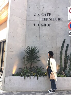 「DHOLIC（ディーホリック）のアイテム（キャスケット）」を使った、MAYUさん（レディース・154cm）の秋コーディネート