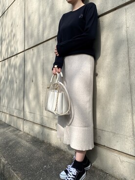 「猫」｜「アイテム（その他）」を使った、minamiさん（レディース・162cm）の春コーディネート