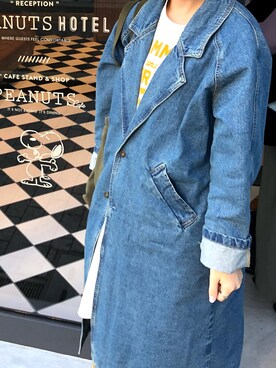 「SEVENDAYS=SUNDAY（セブンデイズサンデイ）のアイテム（デニムジャケット）」を使った、n a t s u k iさん（レディース・164cm）の秋コーディネート