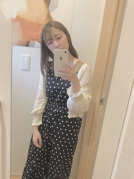 「nice claup」｜「アイテム（サロペット/オーバーオール）」を使った、hibikiさん（レディース・154cm）の春コーディネート