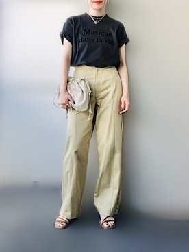 「TEN.（テン）のアイテム」を使った、希々さん（レディース・157cm）の夏コーディネート