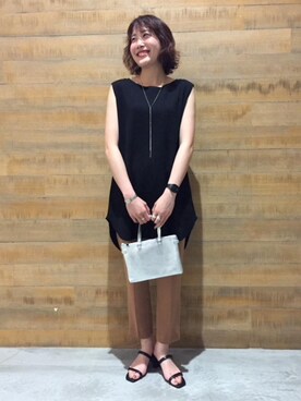 「LAURA DI MAGGIO（ローラディマッジオ）のアイテム」を使った、MAI SUZUKIさん（レディース・160cm）の夏コーディネート