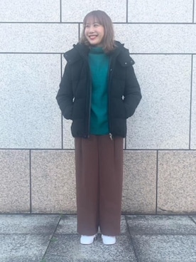「DESCENTE ALLTERRAIN（デサント　オルテライン）のアイテム（ジャケット/アウター）」を使った、MAI SUZUKIさん（レディース・160cm）の秋コーディネート