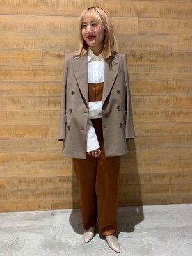 「ARRUM（アールム）のアイテム（サンダル）」を使った、MAI SUZUKIさん（レディース・160cm）の冬コーディネート
