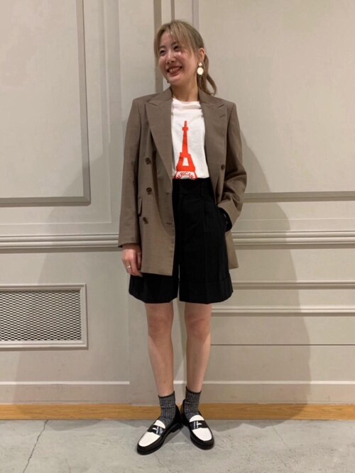 【美品】ユナイテッドアローズ BY サマーウールダブルジャケット 美品】ユナイテッドアローズ BY サマーウールダブルジャケット