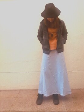 「adonis green（アドニスグリーン）のアイテム」を使った、中村利紗さん（レディース・158cm）の冬コーディネート