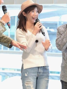 「adonis green（アドニスグリーン）のアイテム」を使った、中村利紗さん（レディース・158cm）の冬コーディネート