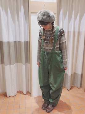 「Samansa Mos2 blue（サマンサモスモスブルー）のアイテム（ハンチング/ベレー帽）」を使った、ねこさん（レディース・164cm）の秋コーディネート
