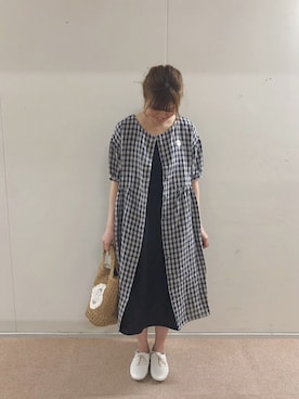 「天然素材」｜ねこさん（レディース・164cm）の春コーディネート