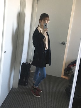 「BUBBLES（バブルス）のアイテム（パーカー）」を使った、Mio哥哥さん（レディース・160cm）の秋コーディネート