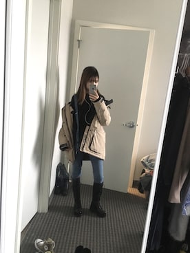 「NBA（エヌビーエー）のアイテム（ジャケット/アウター）」を使った、Mio哥哥さん（レディース・160cm）の秋コーディネート