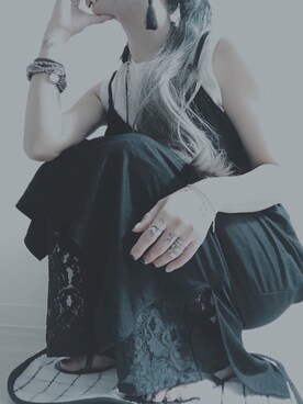 「アイテム（ウィッグ、グレー系）」を使った、おゆ(　˙-˙　)さん（レディース・163cm）の夏コーディネート