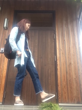 「tinks krow（ティンクスクロウ）のアイテム」を使った、Tomomi さん（レディース・159cm）の夏コーディネート