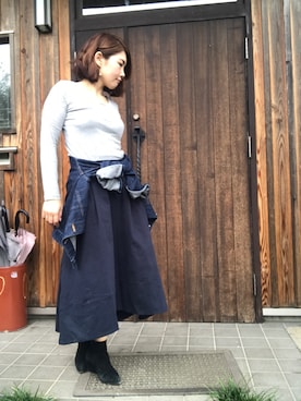 「iiMK（アイアイエムケー）のアイテム」を使った、Tomomi さん（レディース・159cm）の秋コーディネート