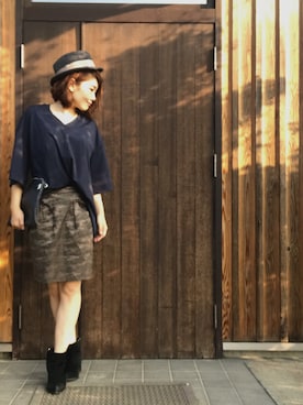 Tomomi さん（レディース・159cm）の秋コーディネート