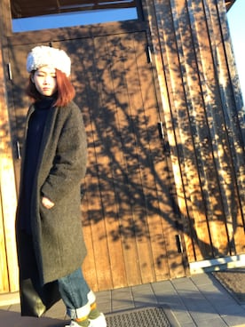 「MAISON DE REEFUR（メゾンドリーファー）のアイテム（その他アウター）」を使った、Tomomi さん（レディース・159cm）の冬コーディネート