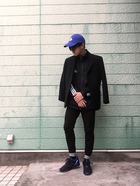 「アイテム（ジャージ）」を使った、RYONCHYさん（メンズ・169cm・20代）の冬コーディネート