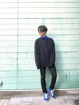 「MARC JACOBS（マークジェイコブス）のアイテム（スニーカー）」を使った、RYONCHYさん（メンズ・169cm）の春コーディネート