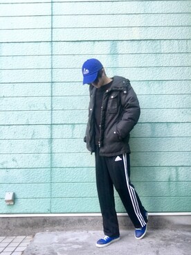 「MARC JACOBS（マークジェイコブス）のアイテム（スニーカー）」を使った、RYONCHYさん（メンズ・169cm）の春コーディネート