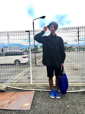 「MARC JACOBS（マークジェイコブス）のアイテム（スニーカー）」を使った、RYONCHYさん（メンズ・169cm）の秋コーディネート