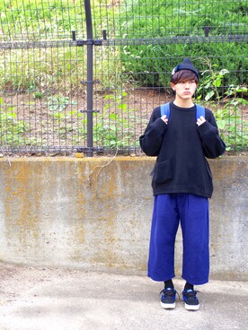 「SHAREEF（シャリーフ）のアイテム（ニットキャップ/ビーニー）」を使った、RYONCHYさん（メンズ・169cm）の秋コーディネート