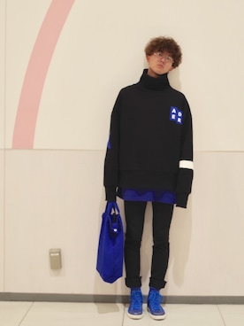 「MARC JACOBS（マークジェイコブス）のアイテム（シューズ）」を使った、RYONCHYさん（メンズ・169cm）の冬コーディネート