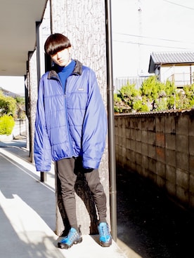 「アイテム（ピアス（両耳用））」を使った、RYONCHYさん（メンズ・169cm・20代）の冬コーディネート