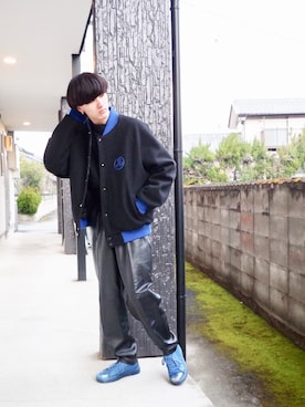 「RICHARDSON（リチャードソン）のアイテム（その他アウター）」を使った、RYONCHYさん（メンズ・169cm）の冬コーディネート