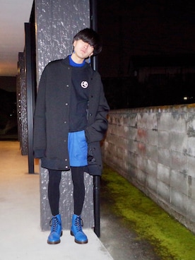 「アイテム（ピアス（両耳用））」を使った、RYONCHYさん（メンズ・169cm・20代）の冬コーディネート