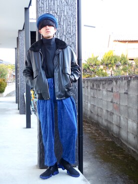 「アイテム（ピアス（両耳用））」を使った、RYONCHYさん（メンズ・169cm・20代）の冬コーディネート