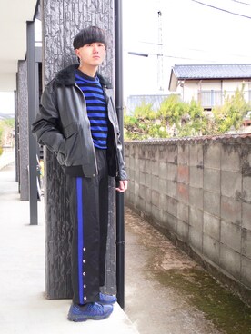 「アイテム（ピアス（両耳用））」を使った、RYONCHYさん（メンズ・169cm・20代）の冬コーディネート