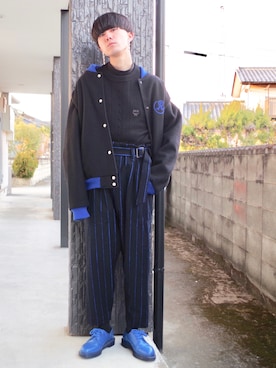「アイテム（ピアス（両耳用））」を使った、RYONCHYさん（メンズ・169cm・20代）の冬コーディネート