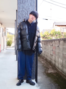 「アイテム（ピアス（両耳用））」を使った、RYONCHYさん（メンズ・169cm・20代）の冬コーディネート