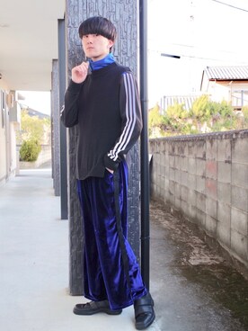 「アイテム（ピアス（両耳用））」を使った、RYONCHYさん（メンズ・169cm・20代）の冬コーディネート