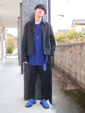 「アイテム（ピアス（両耳用））」を使った、RYONCHYさん（メンズ・169cm・20代）の冬コーディネート