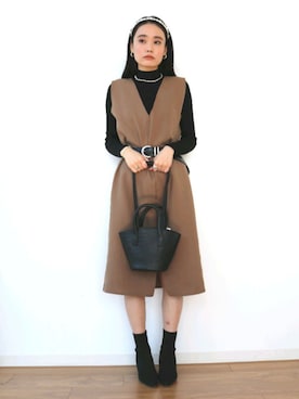 「ACCOMMODE（アコモデ）のアイテム（アクセサリー）」を使った、annaさん（レディース・163cm）の春コーディネート