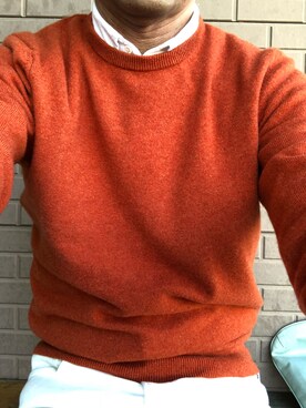 人気の日本の髪型 驚くばかりオレンジ セーター オレンジ ニット コーデ メンズ