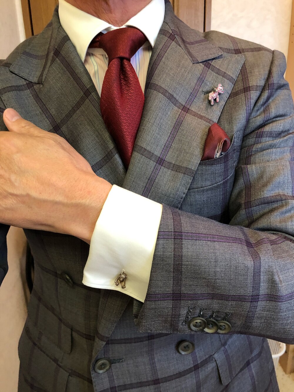 「RALPH LAURENのアイテム（カフリンクス、シルバー系）」を使った、michi-michiさん（メンズ・165cm）の冬コーディネートの1枚目の写真