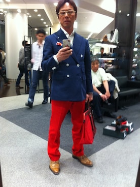 「LAGASHA（ラガシャ）のアイテム」を使った、michi-michiさん（メンズ・165cm）の夏コーディネート