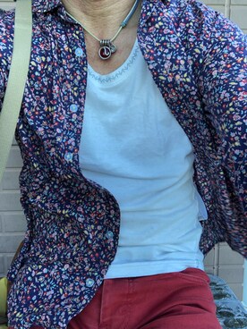 「JUNMEN（ジュンメン）のアイテム（トップス）」を使った、michi-michiさん（メンズ・165cm）の秋コーディネート