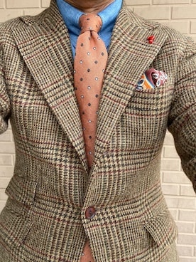 「アイテム（ソックス/靴下、グリーン系）」を使った、michi-michiさん（メンズ・165cm）の冬コーディネート