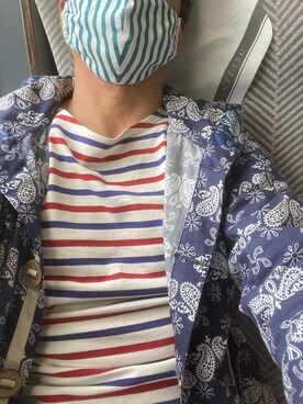 「OSHKOSH（オシュコシュ）のアイテム（トップス）」を使った、michi-michiさん（メンズ・165cm）の秋コーディネート