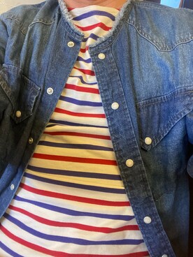 「OSHKOSH（オシュコシュ）のアイテム（トップス）」を使った、michi-michiさん（メンズ・165cm）の春コーディネート