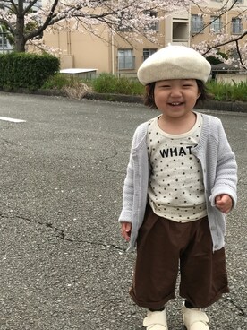 「no brand（ノーブランド）のアイテム（その他シューズ）」を使った、sou_mamaさん（キッズ・80cm）の春コーディネート