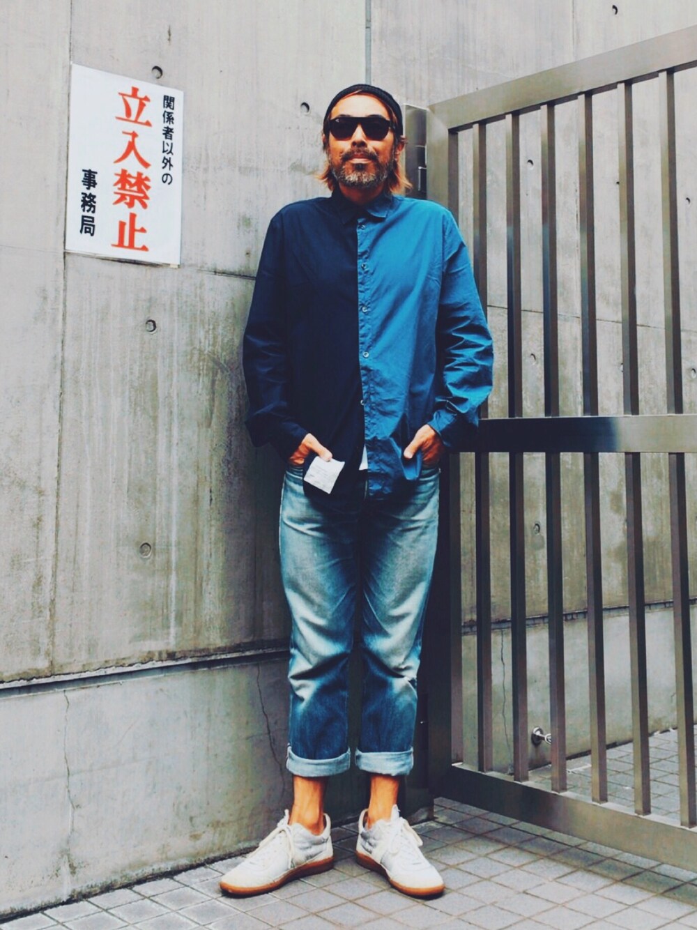 YosaKuginoさんの「BLUE WORK ニットキャップ（BLUE WORK）」を使ったコーディネート