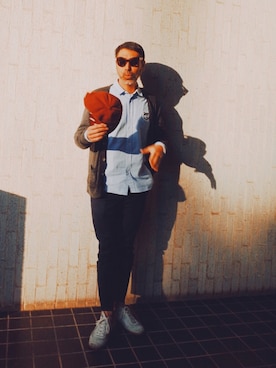「CABANE de ZUCCa（カバンドズッカ）のアイテム」を使った、YosaKuginoさん（メンズ・176cm）の冬コーディネート